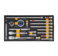 MODSET 90T 1/4 DRIVE TOOL SET 18PC