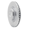 R1 Concepts Brake Rotor Drilled and Slotted Silver Fits Ford Mustang