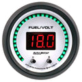 Autometer 52.4mm White Switchable 0-100 Fuel Level/8-18V Voltmeter Phantom Elite Digital Gauge