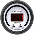 Autometer 52.4mm White Switchable 0-100 Fuel Level/8-18V Voltmeter Phantom Elite Digital Gauge