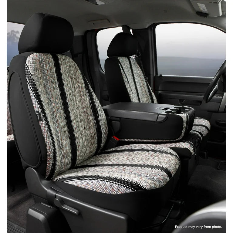 Seat Covers: 2007 Chevrolet Avalanche; split seat 40/20/40 with removable headrests center armrest with cup holder; Wrangler Seat Covers; black