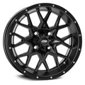 ITP Hurricane 15x7 / 4x137 BP / 5+2 Offset Matte Black Wheel