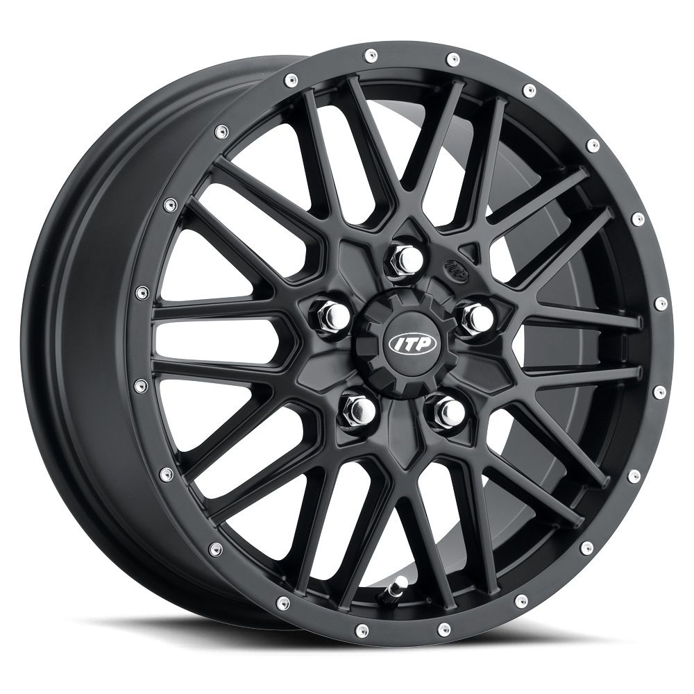 ITP Hurricane 15x7 / 5x4.5 BP / 6+1 Offset Gloss Black Wheel
