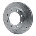 R1 77-93 Chevrolet V30 & V3500 Pickup Front Right Drilled & Slotted Silver Brake Rotor
