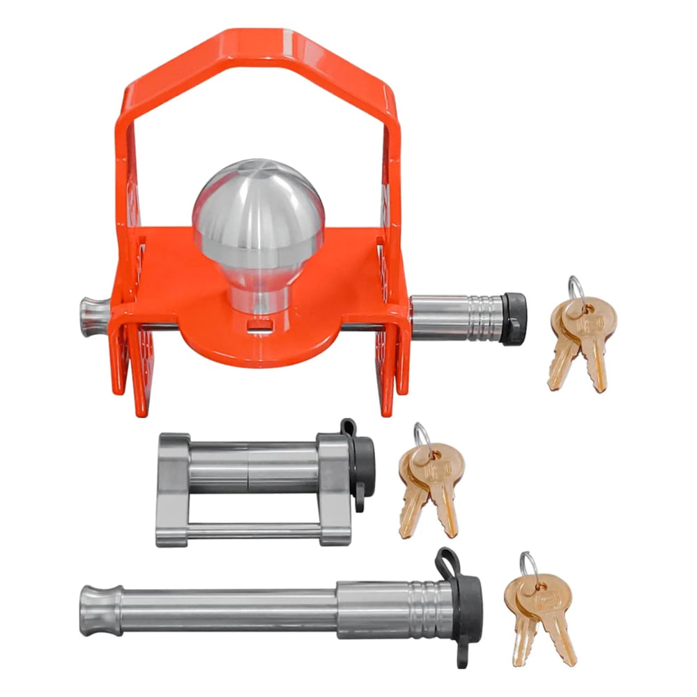 3 PKKATRAILER COUPLER LOCK FOR 17/8IN2IN& 25/16IN BALLW/ 11/8IN LATCH LOCK & 2.5IN REC LOCK