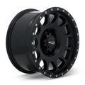 BAJA 17X9 6X139.7 ET0 CB106.1 SATIN BLACK MILLED RIVETS