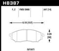 Hawk 09-20 Nissan 370z HPS 5.0 Front Brake Pads