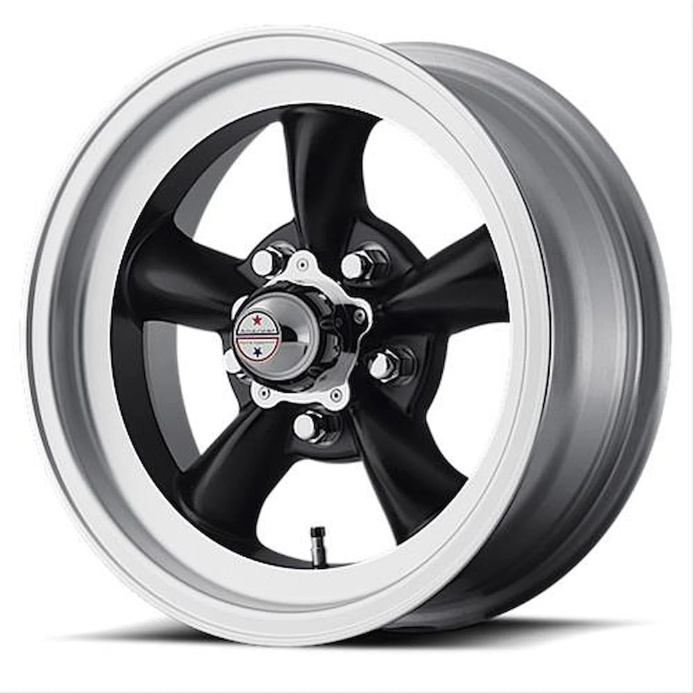 AMERICAN RACING VINTAGE VN105D 15X8.5 5X4.75 S-BLK MACH -25MM - VN1055861B
