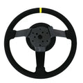 NRG Reinforced Steering Wheel (380mm) Nascar/ Alcantara 3 Spoke w/ NRG Logo/ Removable Crushed Pad