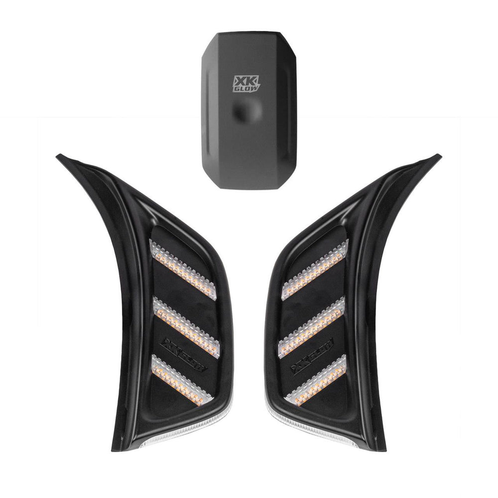 RGB+AMBER FENDER VENT LIGHT TURN SIGNAL RUNNING LIGHT FOR JEEP JLJT&JK | XKCHRO
