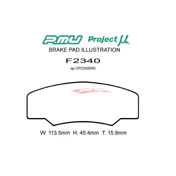 Project Mu 2023+ Toyota GR Corolla Club Racer Rear Brake Pads