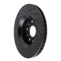R1 18-25 Jeep Gladiator Front Right Drilled & Slotted Black Brake Rotor
