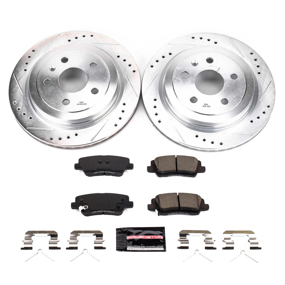 Power Stop 19 Cadillac CTS Rear Z23 Evolution Brake Kit