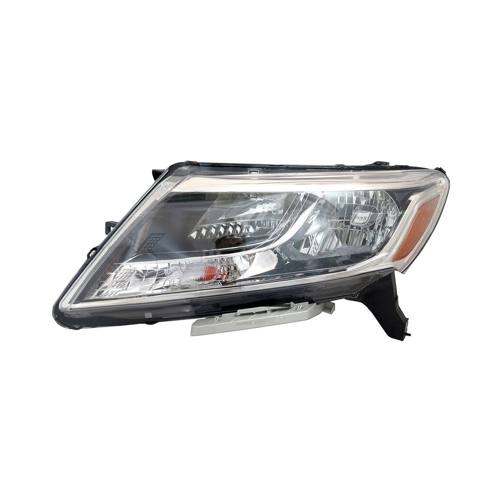 CAPA LH HEADLAMP ASSY COMPOSITE HALOGEN; BLACK BEZEL; CHROME TRIM NISSAN PATHFINDER 20132016