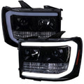 PROJECTOR HEADLIGHT GLOSS BLACK HOU