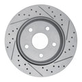 R1 12-18 Jeep Wrangler Front Right Drilled & Slotted Geoperformance Rotor