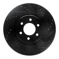 R1 92-02 Dodge Viper Front Right Drilled & Slotted Black Brake Rotor