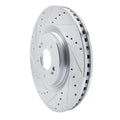 R1 21-26 Hyundai SONATA Front Left Drilled & Slotted Silver Brake Rotor