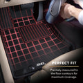 3D MAXpider 2015-2020 Jeep Cherokee Kagu 1st & 2nd Row Floormats - Black