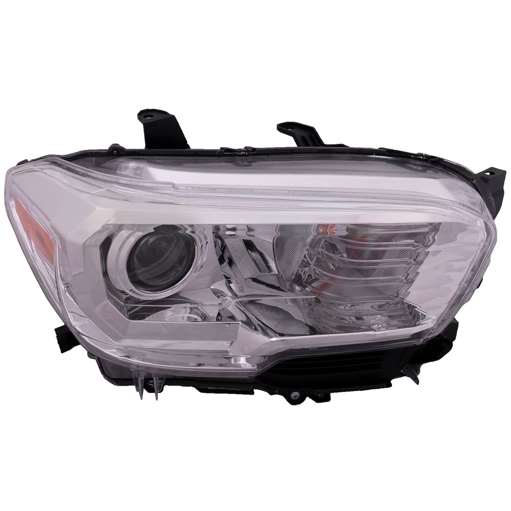 RH H/LMP ASSY COMP; HALOGEN; W/O LED DRL; W/O FOG LAMPS; CHR BEZEL TACOMA 201618