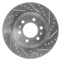 R1 10-20 Ford F-150 Front Right Drilled Black Brake Rotor
