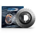 SHW 13-16 Porsche Boxster 2.7L w/o Ceramic Brakes Left Front Drill-Dimp MB Brake Rotor (98135140101)