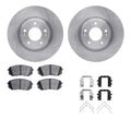 R1 15-23 Hyundai Kona Electric Front Brake Rotor Set w/Optimum OE Pads and Hardware