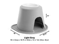 WeatherTech Pet Feeding System Single High 64oz 12in. Poly Bowl - Light Grey