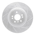 R1 12-19 Mercedes-Benz GLE400 Front Right Drilled & Slotted Silver Brake Rotor