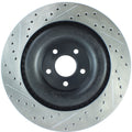 R1 17-20 Jaguar XE Front Left Drilled & Slotted Black Brake Rotor