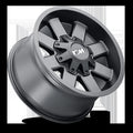Cast Aluminum Wheels 141 SB 17x9 Satin Black 8 On 165.1/8 On 170 Bolt Pattern 18 Offset ION Wheels