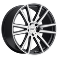~(42 lbs. 24X24X12)~ TSW GATSBY 22x10.0 5/112 ET44 CB66.56 GUNMETAL W/MIRROR CUT FACE