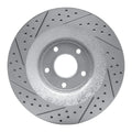 R1 08-14 Chrysler 200 Front Right Drilled & Slotted Geo-Carbon Rotor