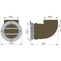 ROUND AIR SUCTION VENT TYPE 110, WI