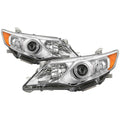 1214 CAMRY LE/XLE HYBRID HALOGEN HEADLIGHT OE CHROME