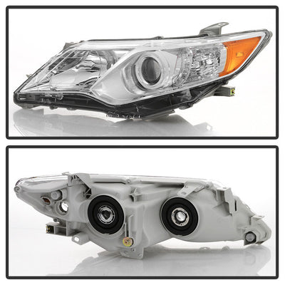 1214 CAMRY LE/XLE HYBRID HALOGEN HEADLIGHT OE CHROME