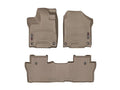 WeatherTech Tan Front and Rear Floorliners Fits -20-22 Pilot 45839-1-2