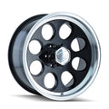 Cast Aluminum Wheels 171 BK 17x9 Machined Lip Black 5 On 127 Bolt Pattern 0 Offset ION Wheels