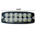 12-LED 30 Function Ultra-Thin Strobe light - Dimensions: 5.25x2.0x0.25 - Amber Color