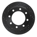 R1 99-05 Ford F-250 2WD (Super Duty) Rear Left Drilled & Slotted Black Brake Rotor