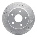 DFC 02-24 Chrysler Aspen Front Right Drilled & Slotted Geoperformance Rotor