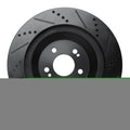 R1 14-21 Mercedes-Benz Maybach S560 Rear Left Drilled & Slotted Black Brake Rotor