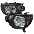 OE STYLE HEADLIGHTS WITH LED BAR CHROME HOUSING AND SMOKED LENS