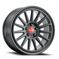 Aluminum Wheels 18x8.5 Grip 315B Satin Black Red and Black Logo Multi Spoke 45 Offset 5 on 108 Bolt Pattern 72.6 Bore Raceline