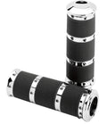 Performance Machine Handle Grip Set- xL Rubber 2K8 - Chrome