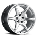 Kansei K11S Tandem 15x8in / 4x100 BP / 25mm Offset / 73.1mm Bore - Hyper Silver Wheel Machined Lip