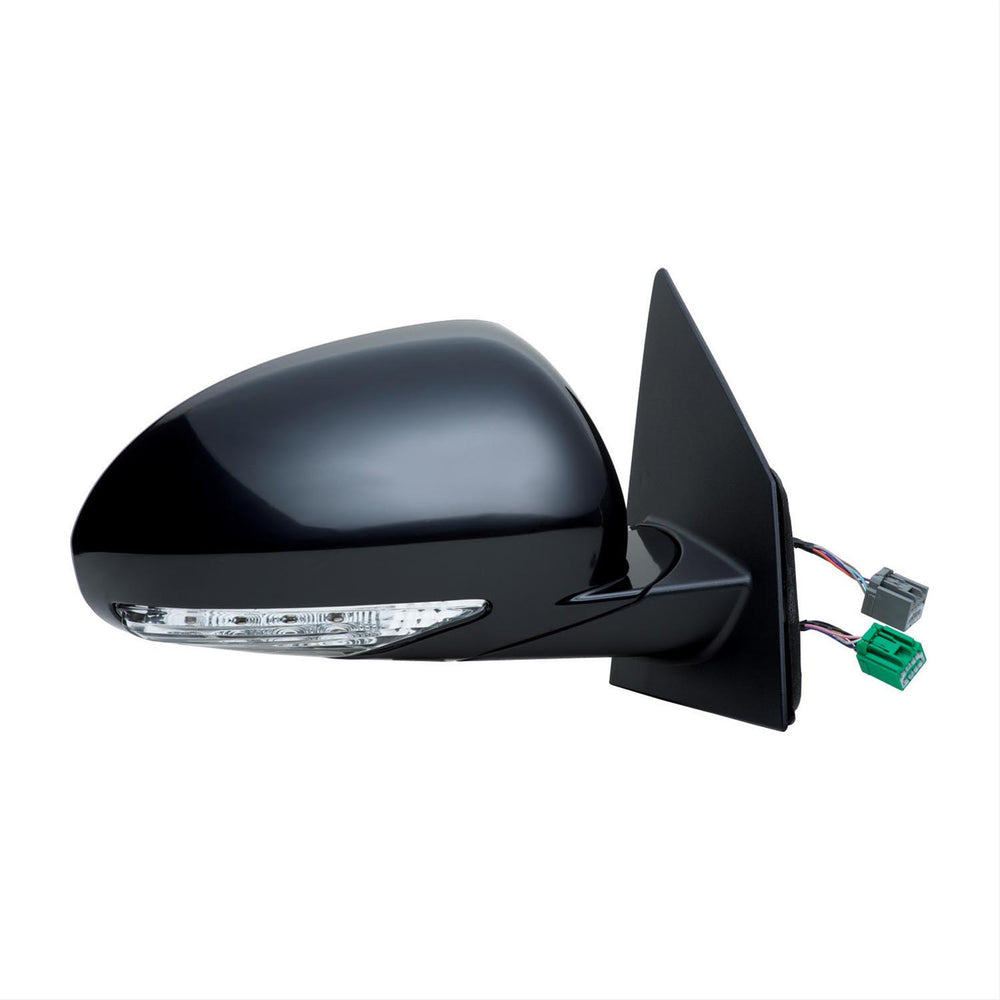 0812 BUICK ENCLAVE RH HEATED POWER FOLDAWAY OE MIRROR BLACK PTM W/TURN SIGNAL & MEMORY