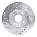 R1 Concepts Brake Rotor Drilled and Slotted Silver Fits Kia Sephia