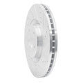 R1 Concepts Brake Rotor Drilled and Slotted Silver Fits Audi A6