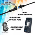 XK Glow 9in XKmax DRL Truck Grill Flexible Light App Cntl Bar 2pc